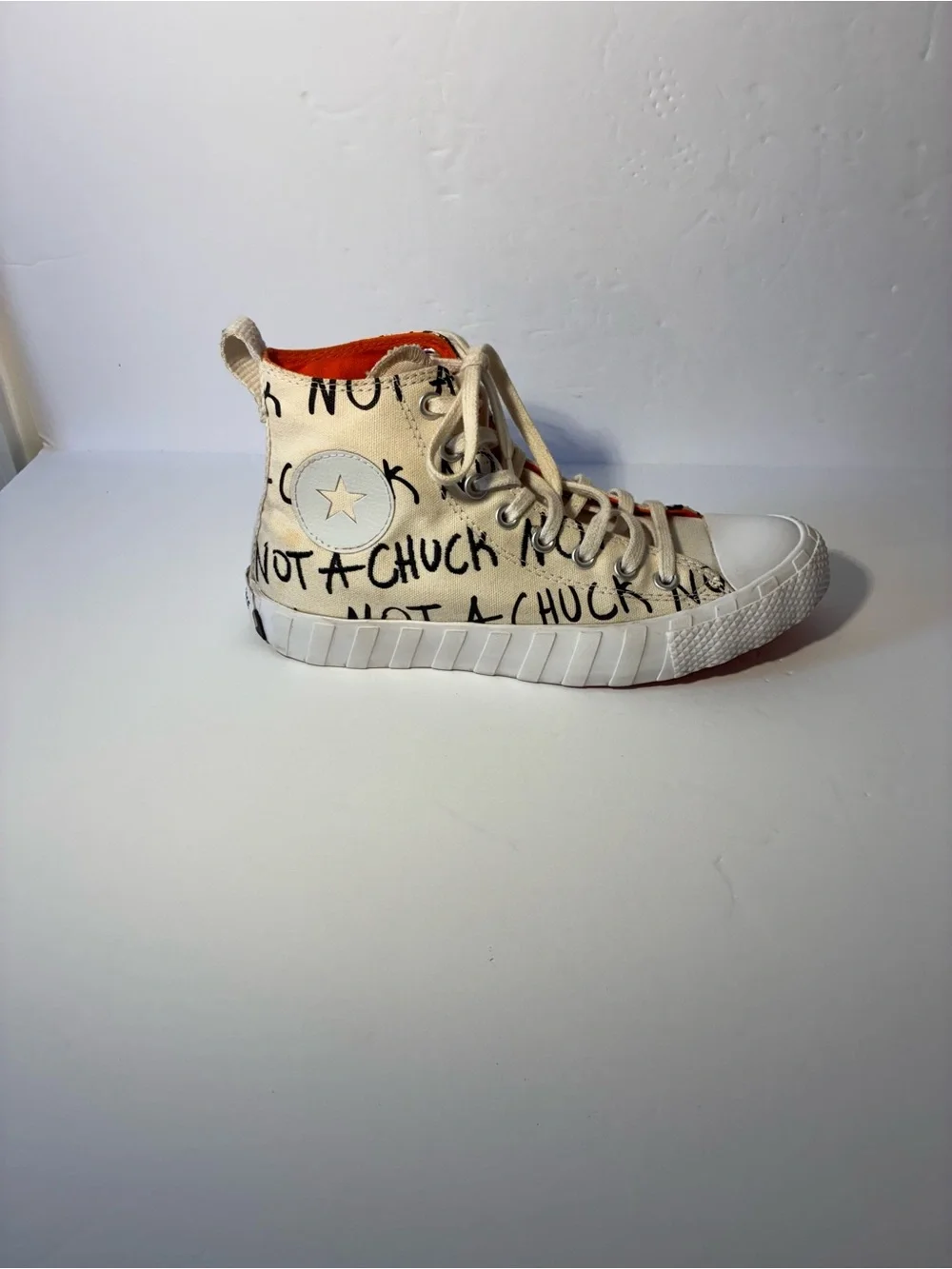 Converse UNT1TL3D Not A Chuck Hi Top Sneakers Men's 7 EU 40 White Canvas - Picture 9 of 12